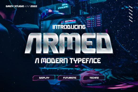 Armed: A Futuristic Display Font for Modern Makers