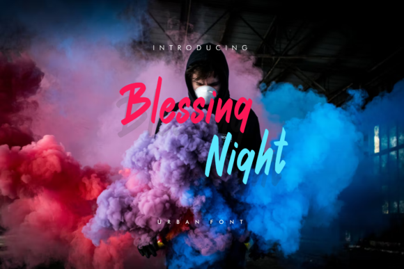 Blessing Night: A Whimsical Display Font for Editorial Design
