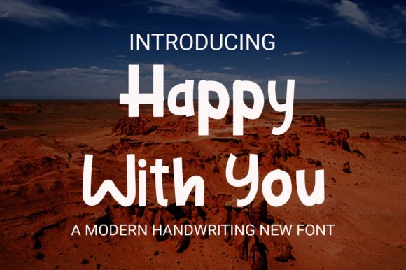 Happy with You Font: A Cute Display Typeface for Small Brands
