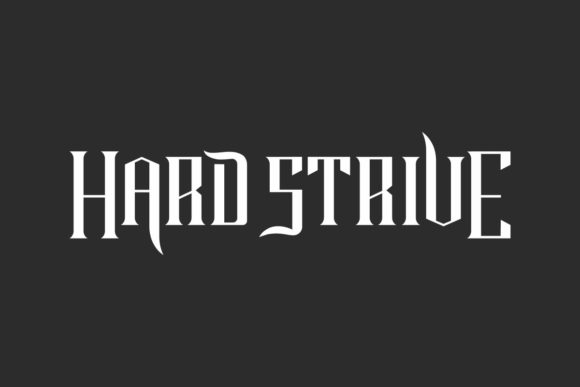 Hard Strive: A Bold Gothic Typeface for Makers