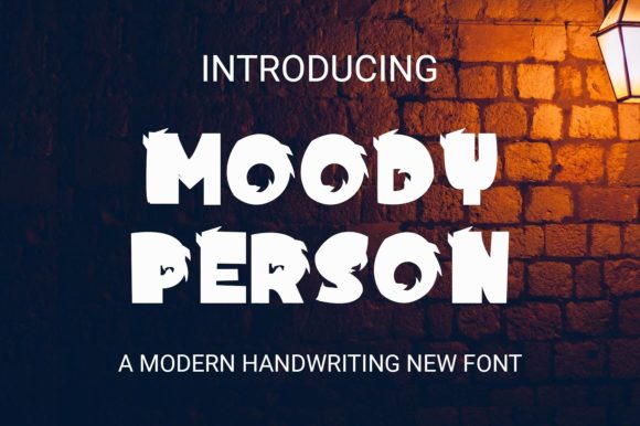 Moody Person Font: A Cute Display for Creative Projects
