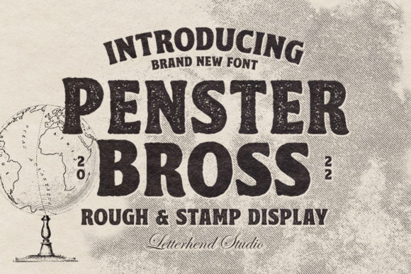 Penster Bross: A Bold Vintage Typeface for Editorial Design