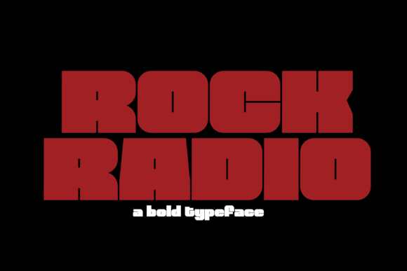 Rock Radio: A Bold Display Font for Editorial Impact