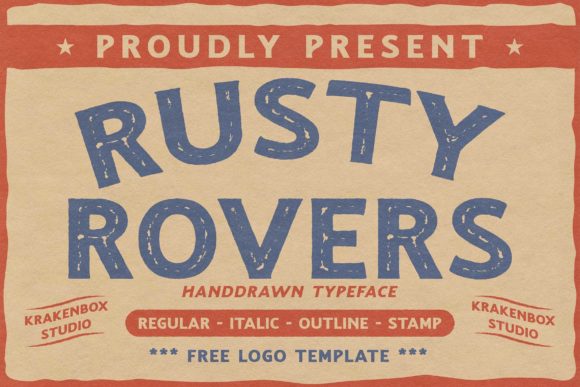 Rusty Rovers: A Vintage Display Font for Bold Branding