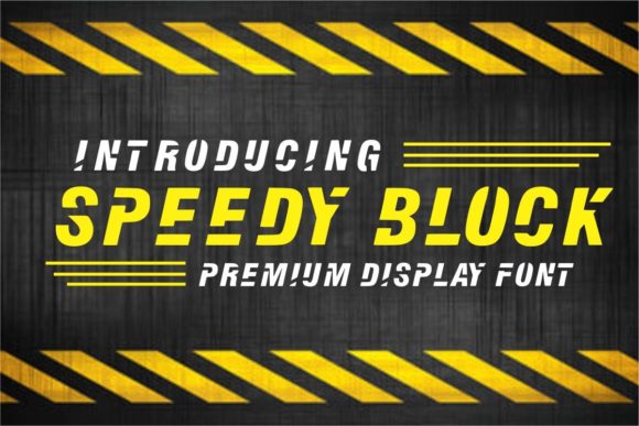 Speedy Block: The Ultimate Display Font for Racing Designs
