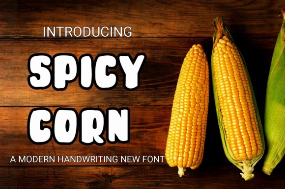 Spicy Corn: A Cute Display Font for Web Headers