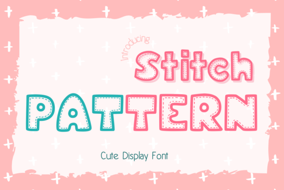 Stitch Pattern Font for Creative Branding Projects