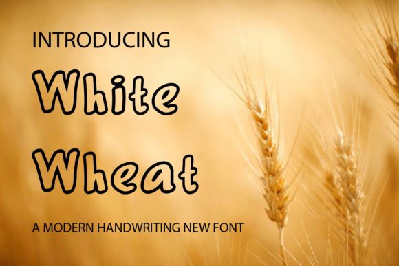 White Wheat Font: A Cute Display Typeface for Brands