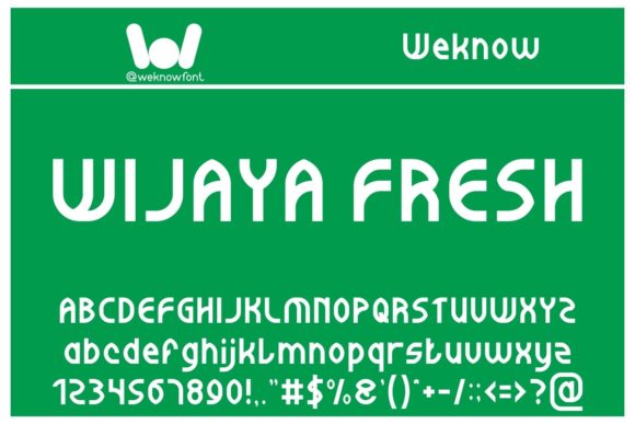 Wijaya Fresh: A Cool Display Font for Modern Web Design